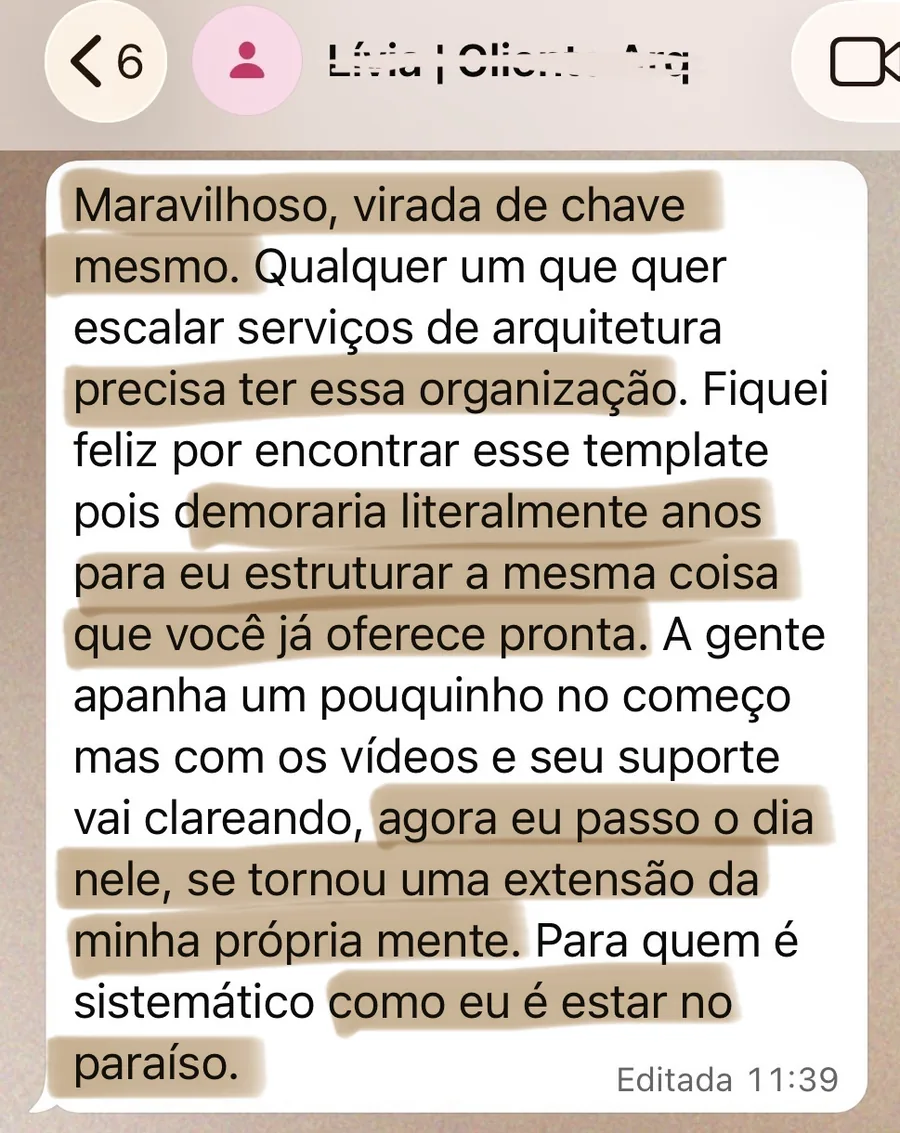 Print de depoimento de cliente do Método OGP