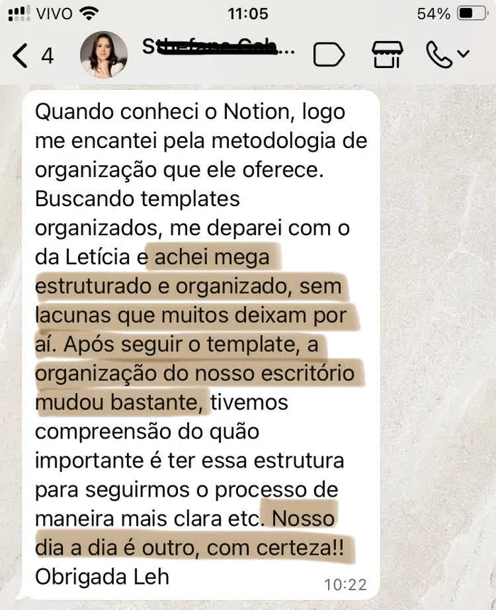 Print de depoimento de cliente do Método OGP