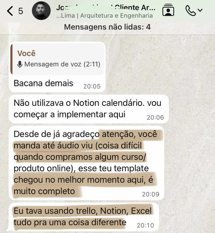 Print de depoimento de cliente do Método OGP